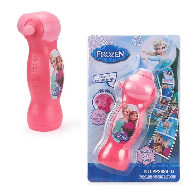 

Disney Projection Flashlight 24 Patterns of Early Education Slides Frozen Miracle Minnie Cartoon Electronic Luminous Toy