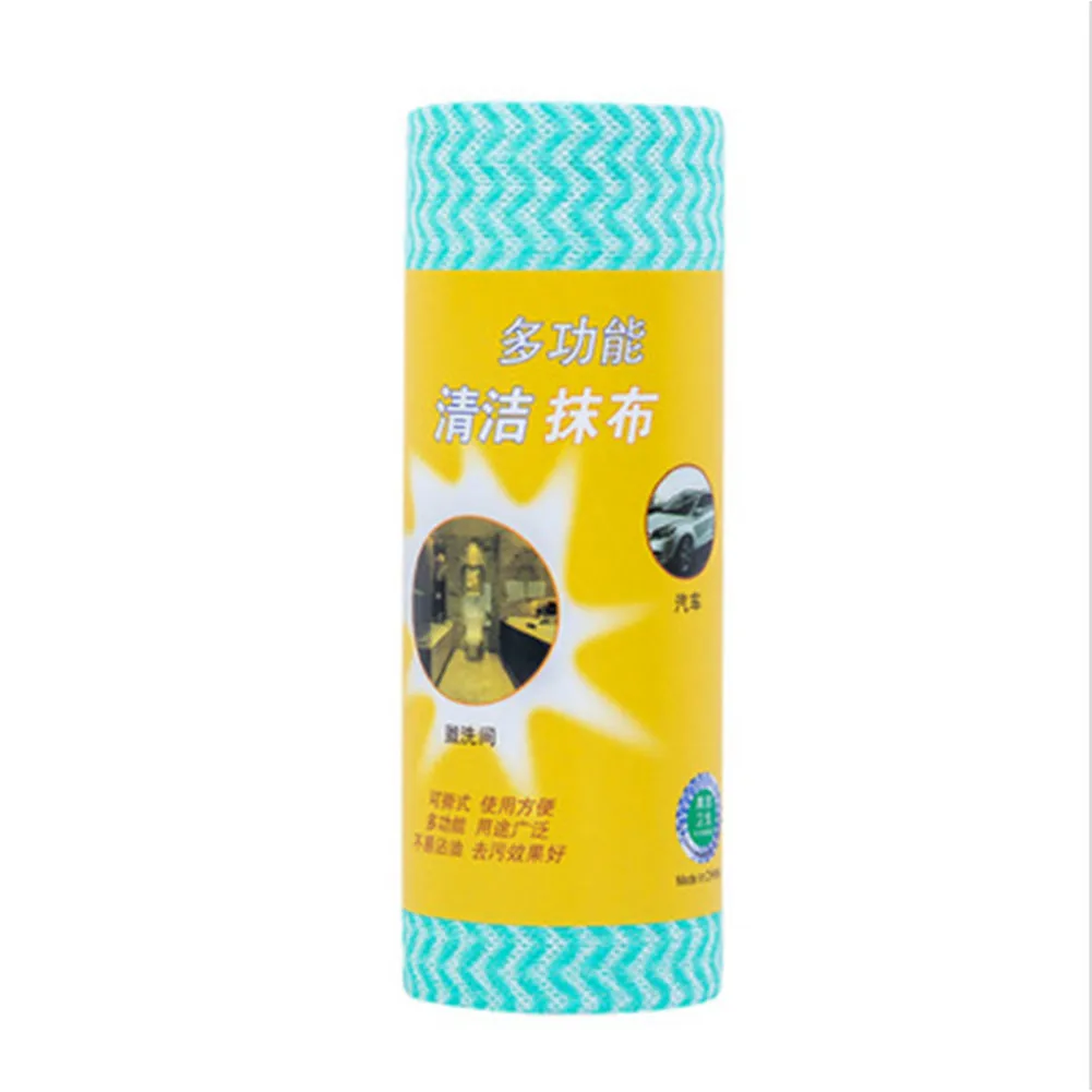 

1Roll Kitchen Towels Non-Woven Fabric Wiping Cleaning Cloth Towels Disposable Striped Practical Rags Souring Pad Household Tool