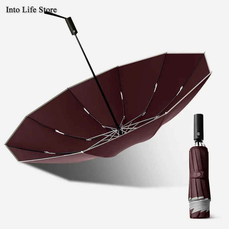 

Men Business Umbrella Rain Women Windproof Sun Clear Folding Umbrellas Women 10-bone Reverse Umbrella Uv Outdoor Parasols Gift