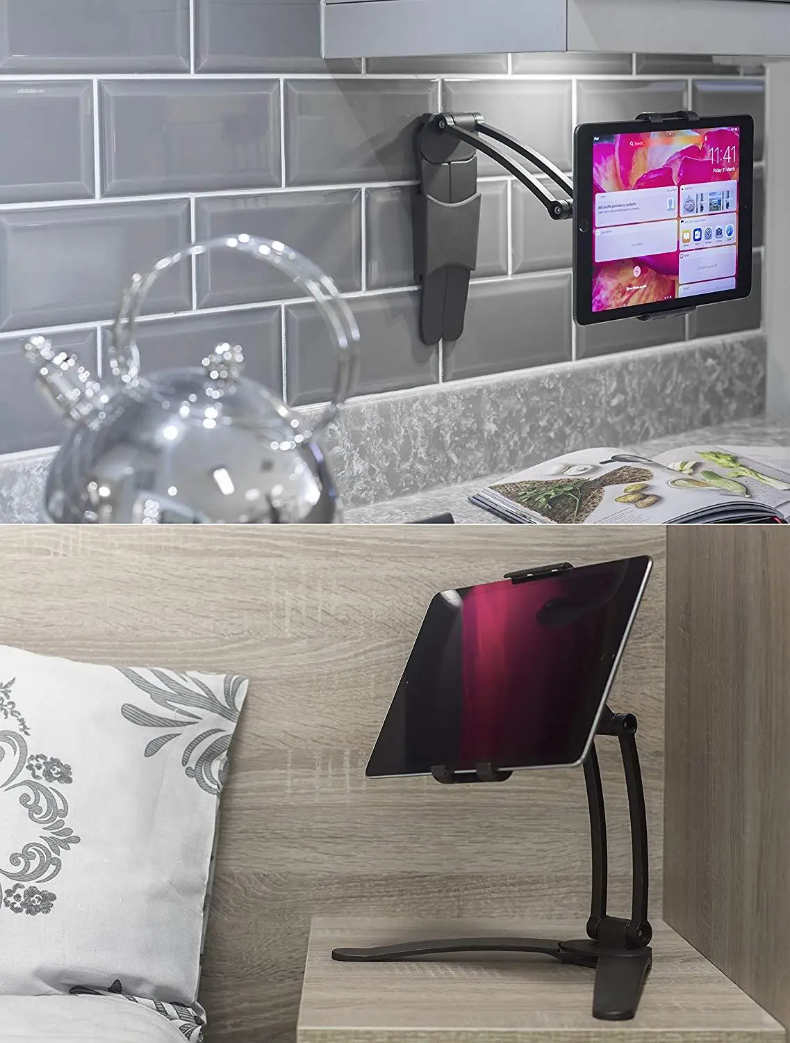 Подставка для планшета 2 в 1 из алюминиевого сплава крепления на кухне ленивых