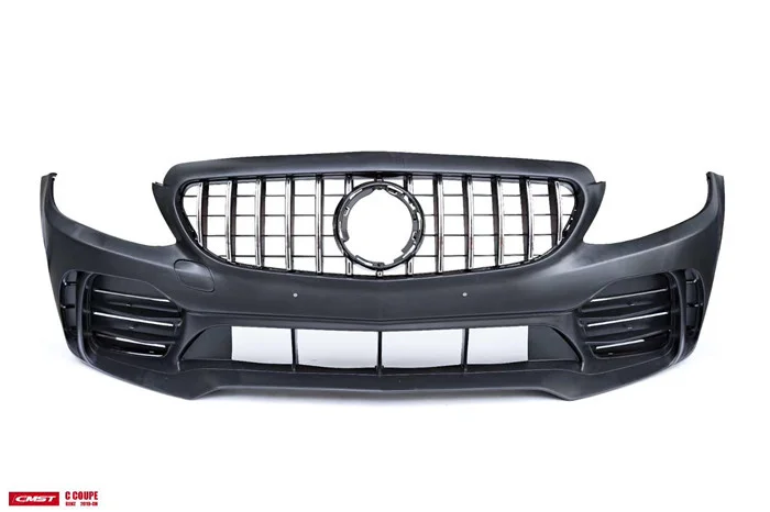 

Suit For Mercedes W205 Benz C-class Upgrade Amg Gtr Front Surround Assembly Gt Vertical Bar Middle Net Bumper