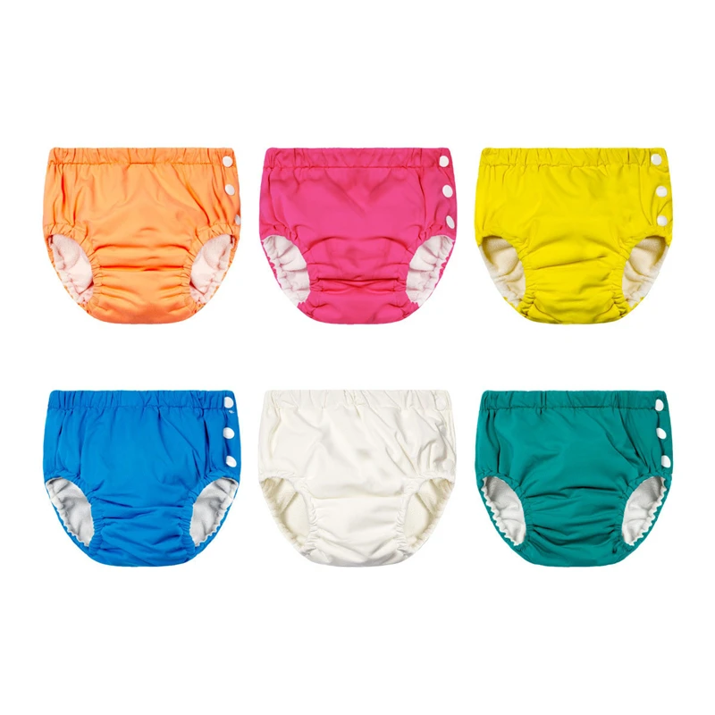 Pa&ntilde;ales reutilizables para beb&eacute;, ropa interior lavable para ni&ntilde;o, pantalones de entrenamiento de algod&oacute;n para beb&eacute;, transpirables a prueba de fugas para beb&eacute; reci&eacute;n nacido-1