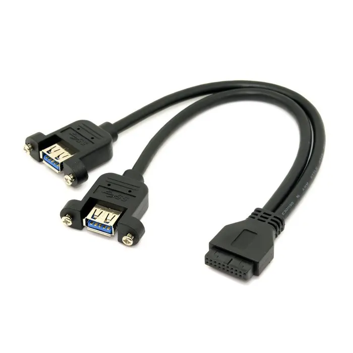 Кабель для подключения к материнской плате с двумя портами USB 3 0 20 Pin см 35 2 м м|pc case