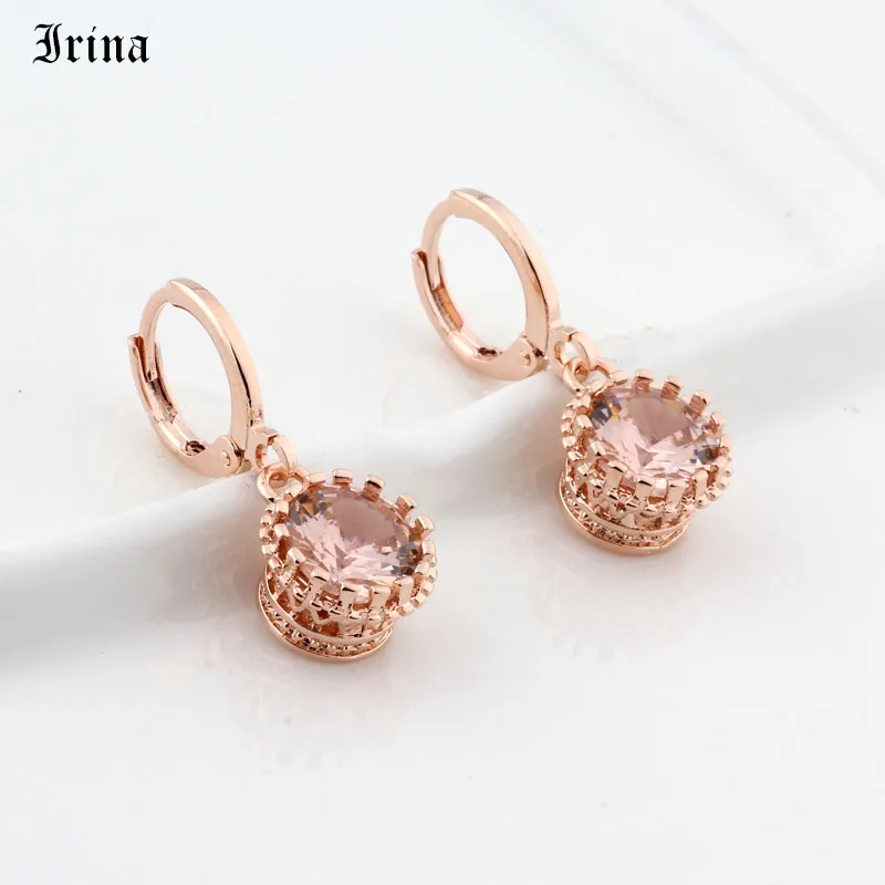 Винтажные серьги подвески для девочек 9 цветов из розового золота 585 пробы с