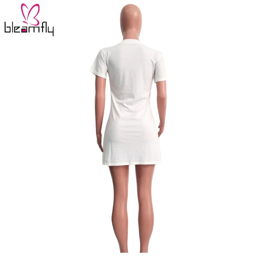 2019 женское летнее приталенное мини платье футболка с коротким рукавом и круглым