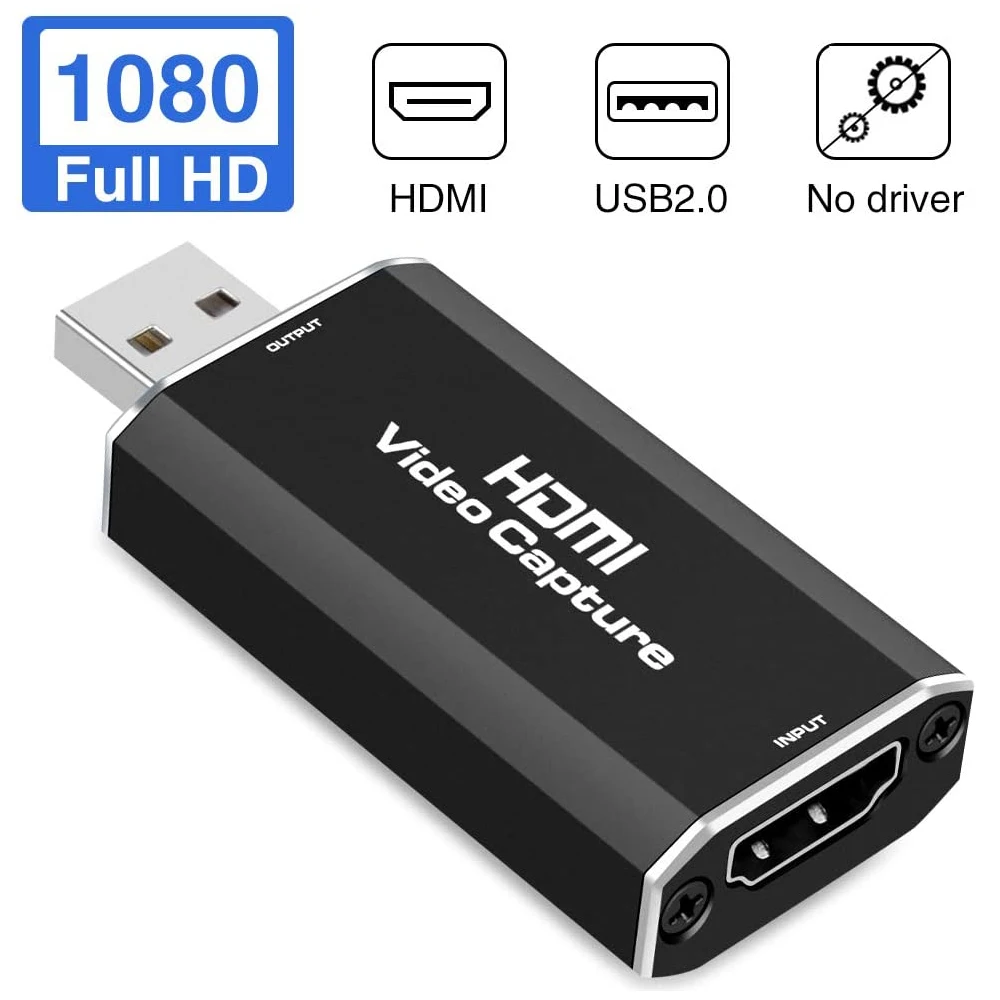 

Mini HD 1080P HDMI To USB 2.0 Video Capture Card Game Recording Box for Rullz Computer Youtube OBS Etc. Live Streaming Broadcast