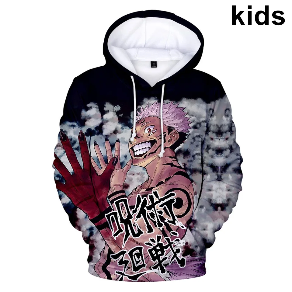 

Anime Jujutsu Kaisen 3D print hoodie sweatshirt boys girls funny cartoon coat children clothes