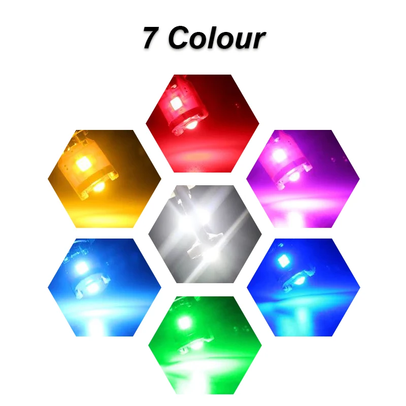 

NLpearl 2x Signal Lamp T10 LED 194 168 Auto Wedge Clearance Lights 12V 3030 3SMD T10 W5W LED Car Interior Dome Reading Light