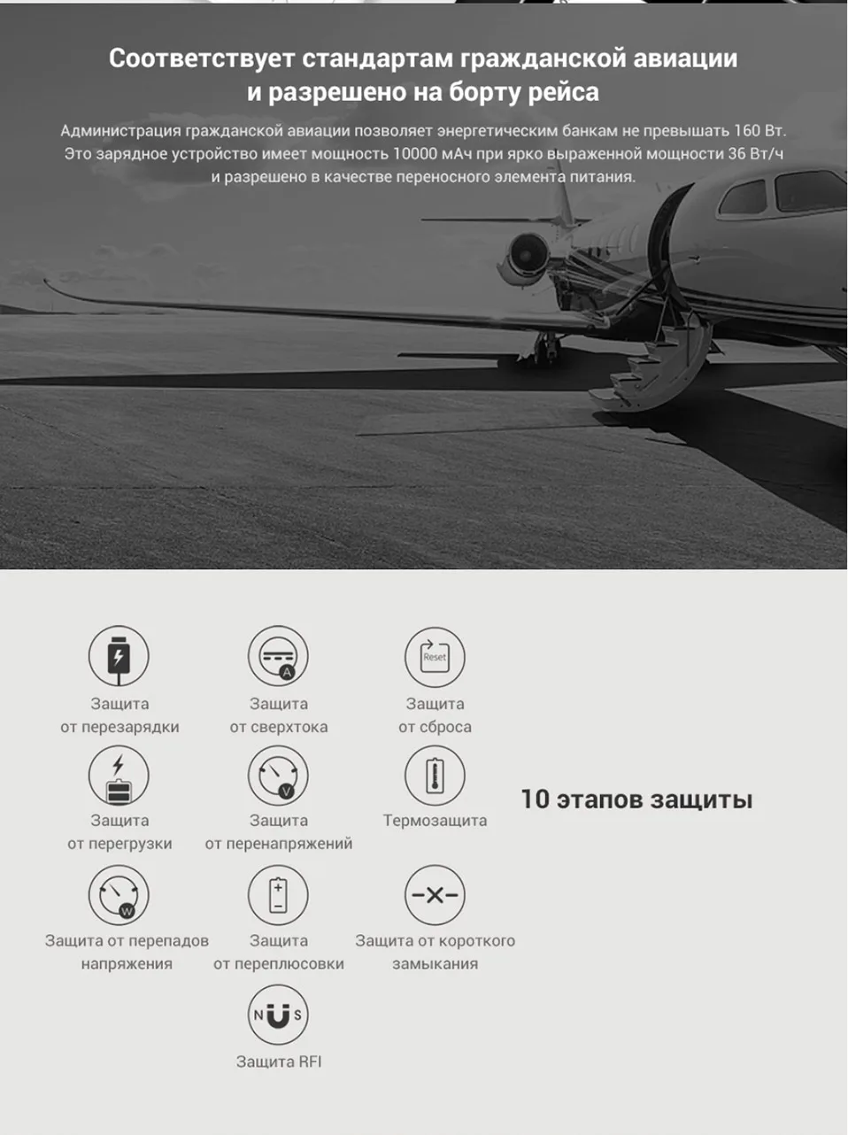 Внешний аккумулятор Romoss OM10 10000мАч с показанием уровня заряда повербанк с индикатором [ из России]