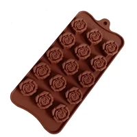 new arrival 3d roses shape baking tools diy flower fondant chocolate silicone mold cake decorating tools soap pudding mould 9008
