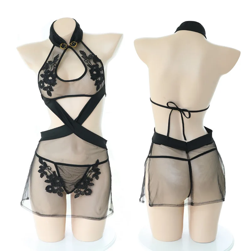 Мини платье с вышивкой Qipao улучшенный чёнсам сексуальное женское белье китайское