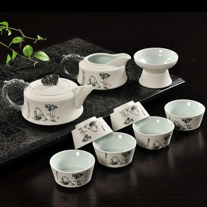 

Tea pot ceramic kungfu tea set snow kungfu tea set