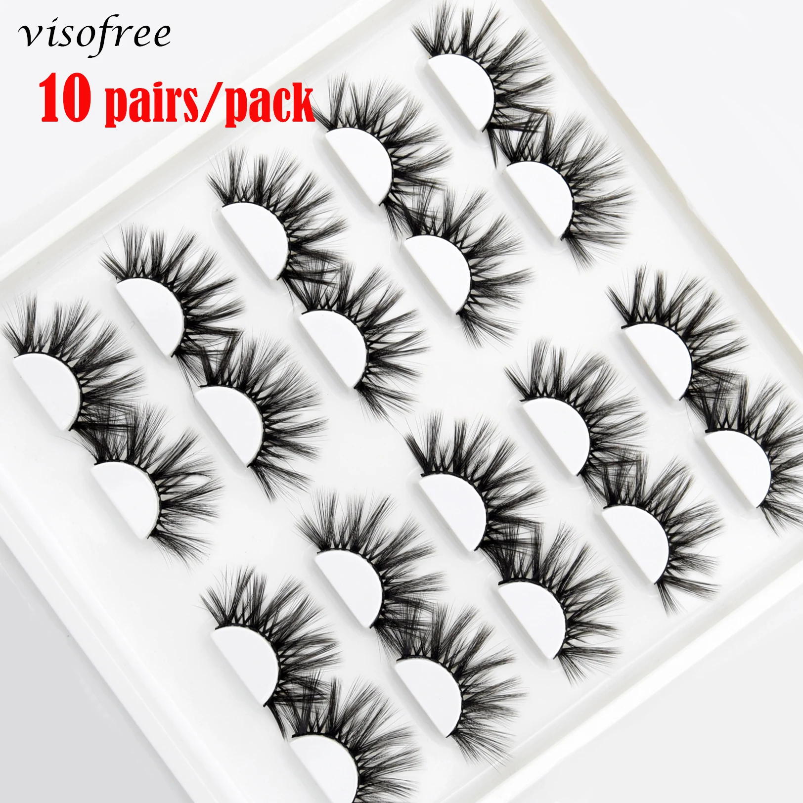 Visofree 3/10 пар 3D накладные ресницы из норкового меха натуральные густые длинные для