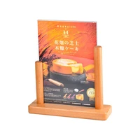 a5 148x210mm wooden acrylic sign holder display stand table menu paper stand restaurant menu cover holders stand