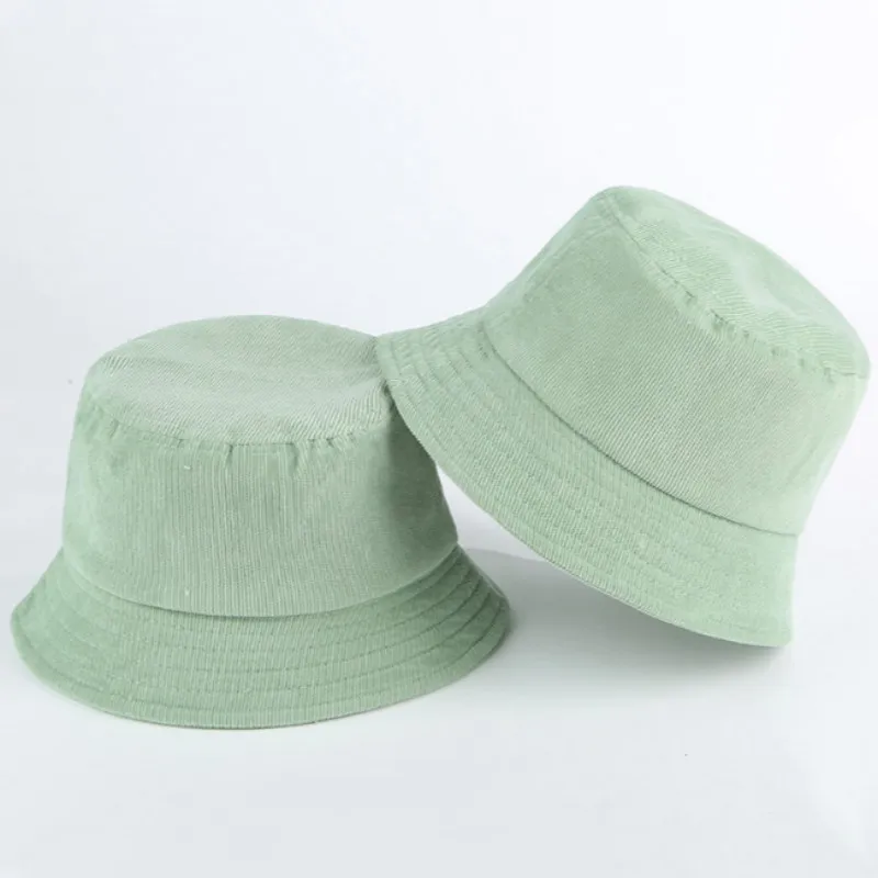 

Blank Corduroy Bucket Hat For Women Spring Autumn Plain Men Panama Outdoor Hiking Beach Fishing Cap Sunscreen Female Sunhat Bob