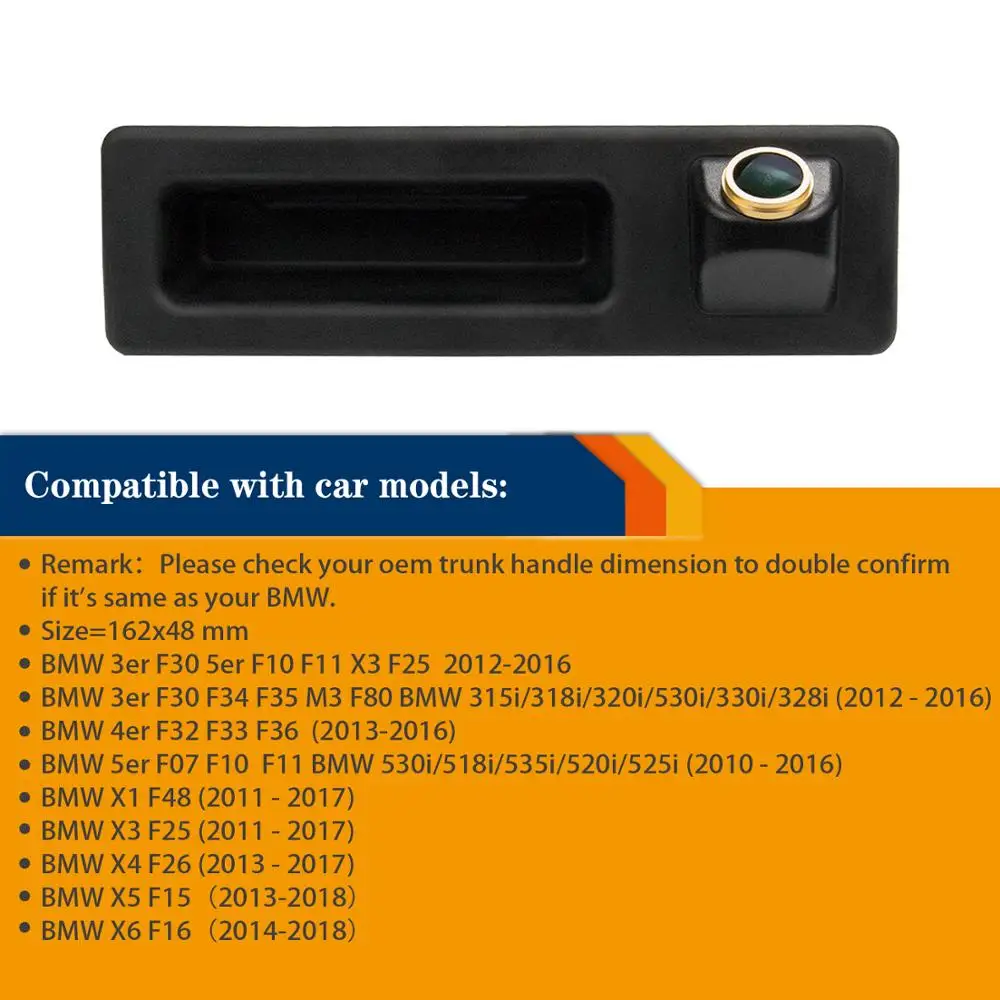 HD 1280x720p камера заднего вида для BMW X1 F48 X3 X4 X5 F30 F31 F34 F07 F10 F26 315i 320i/530i/328i/535i/520i|Камеры