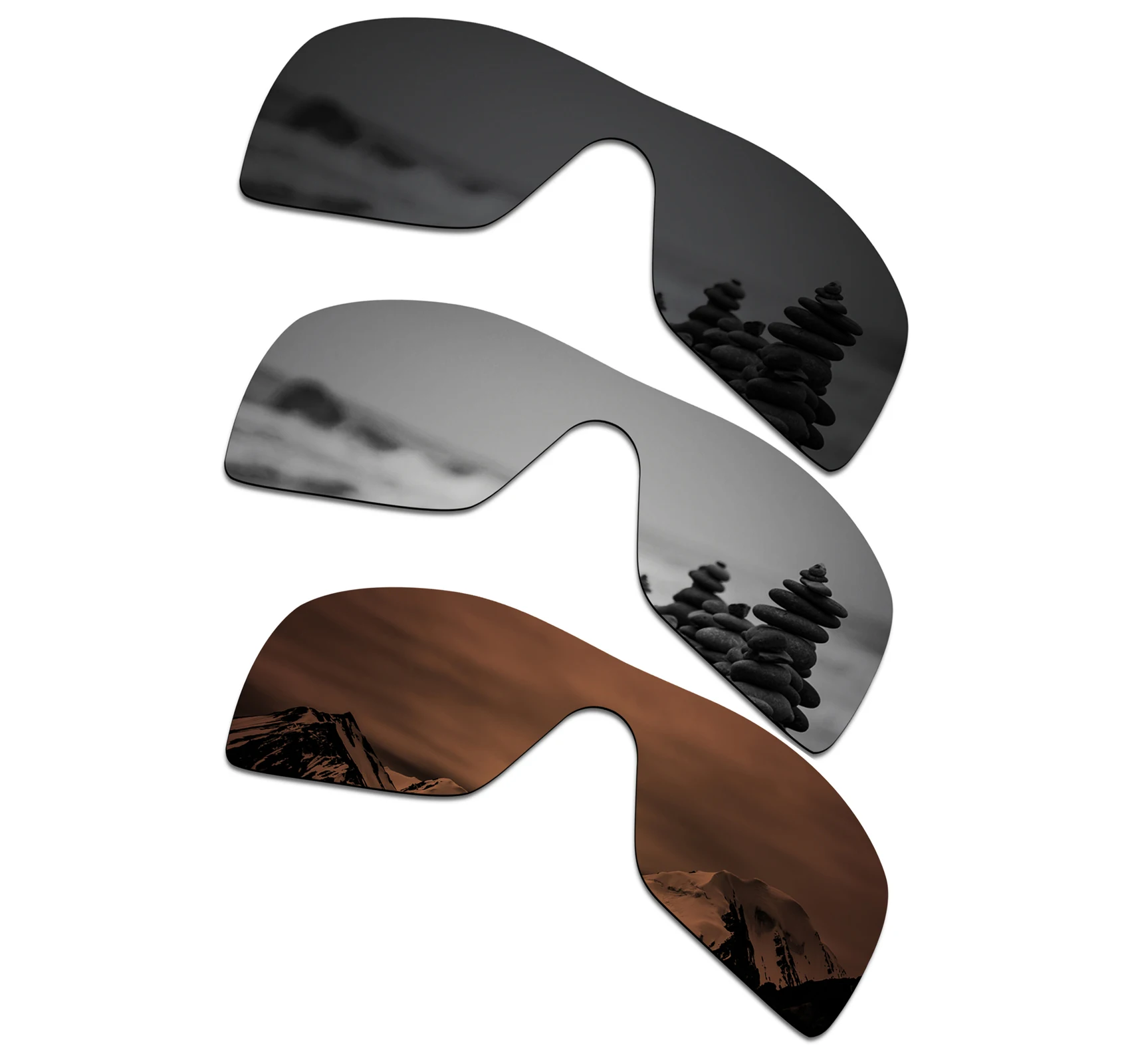 SmartVLT поляризованные Сменные линзы для солнцезащитных очков Oakley Batwolf-несколько вариантов - Цвет линз: BlackSilverBrown
