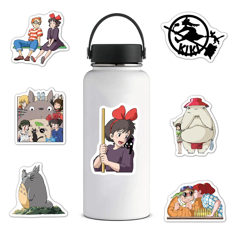 Miyazaki Hayao-set de 10/30/50 unids/set de dibujos animados de Anime Laputa: Castle en la pegatina con motivo de cielo para ni&ntilde;os, casco de monopat&iacute;n, funda de port&aacute;til-3