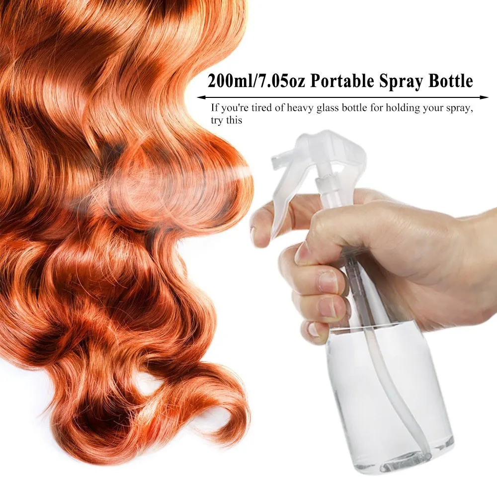 Портативный распылитель воды 200 мл/7 05 унций пластиковый и прозрачный для