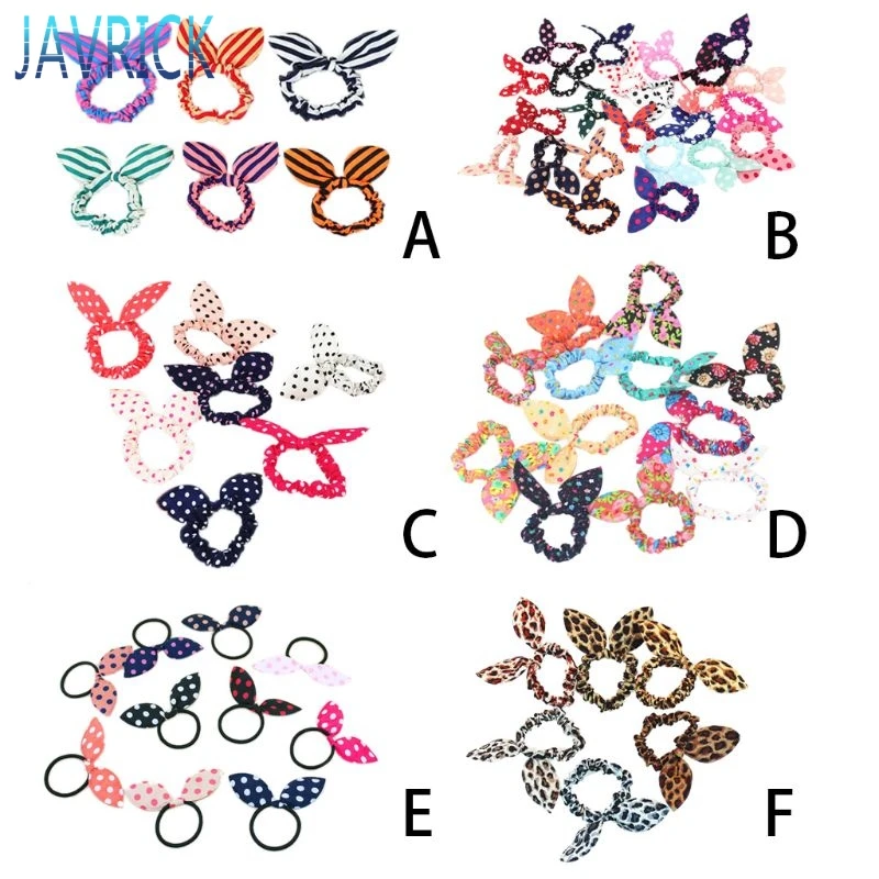 Резинка для волос в горошек с цветным принтом| |