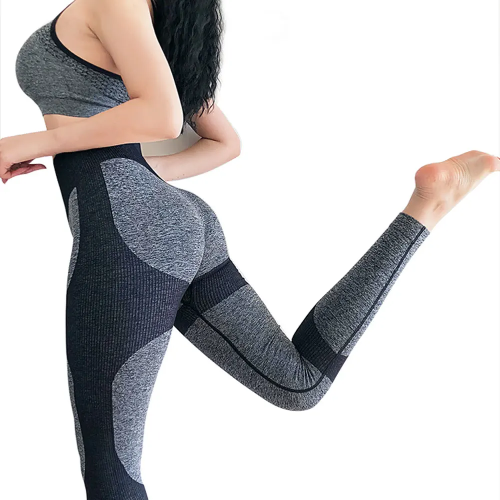 Женские Бесшовные Леггинсы для йоги с завышенной талией компрессионные брюки