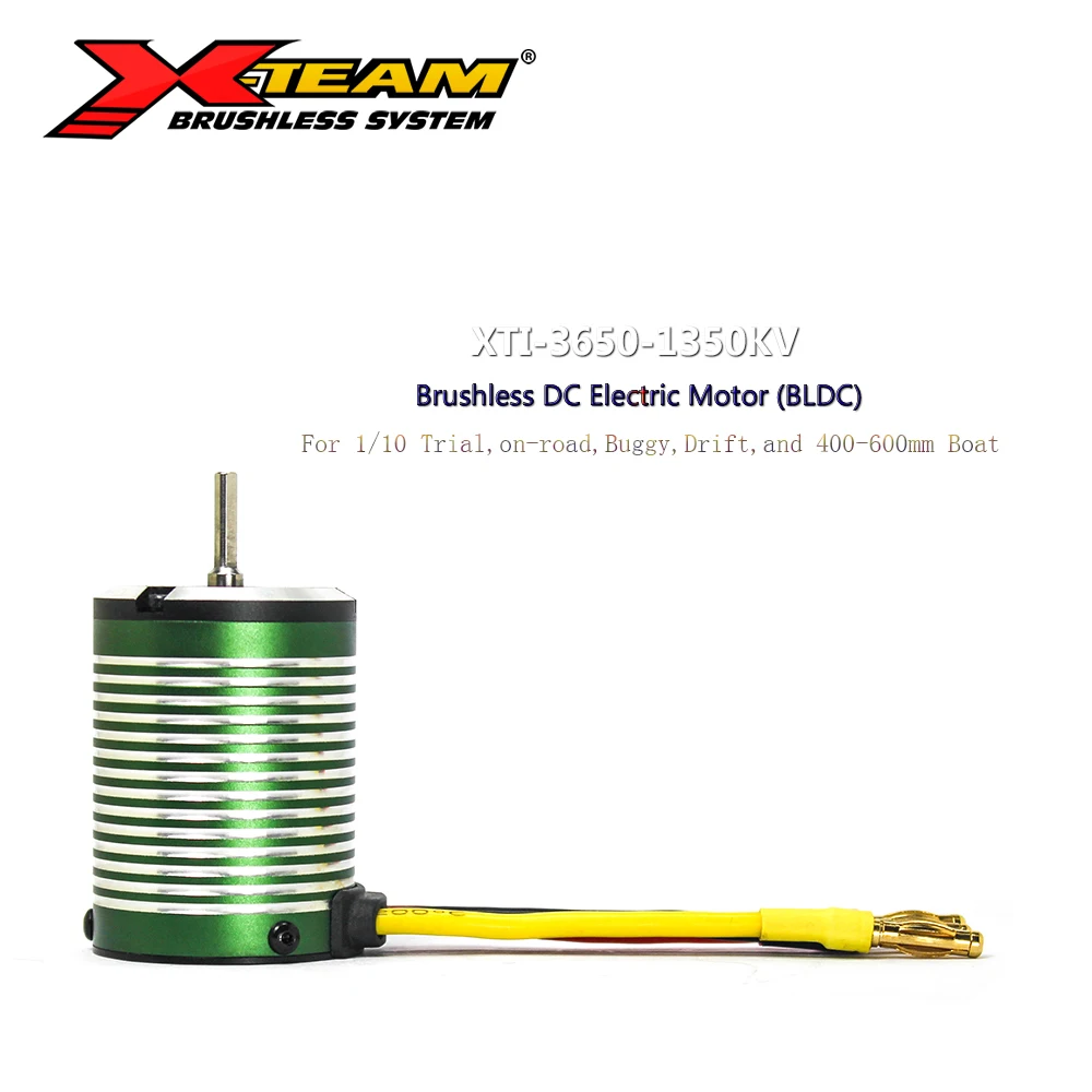 X TEAM бесщеточный мотор 3650 1350KV BLDC электромотор для 1/10 RC пробный автомобиль на