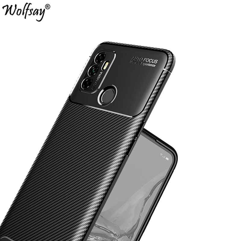 

Для Oppo A53 2020 чехол бампер силиконовый углеродное волокно противоударный чехол для Oppo A53 A32 A52 A72 A92 чехол для Oppo A53 6,5 Дюймов