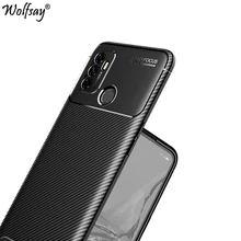 For Oppo A53 2020 Case Bumper Silicon Carbon Fiber Shockproof Back Cover For Oppo A53 A32 A52 A72 A92 Case For Oppo A53 6.5 inch