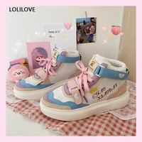 fashion women sneakers pink sports kawaii mixed color cute vulcanized shoes shoes comfortable sweet platform casual shoes