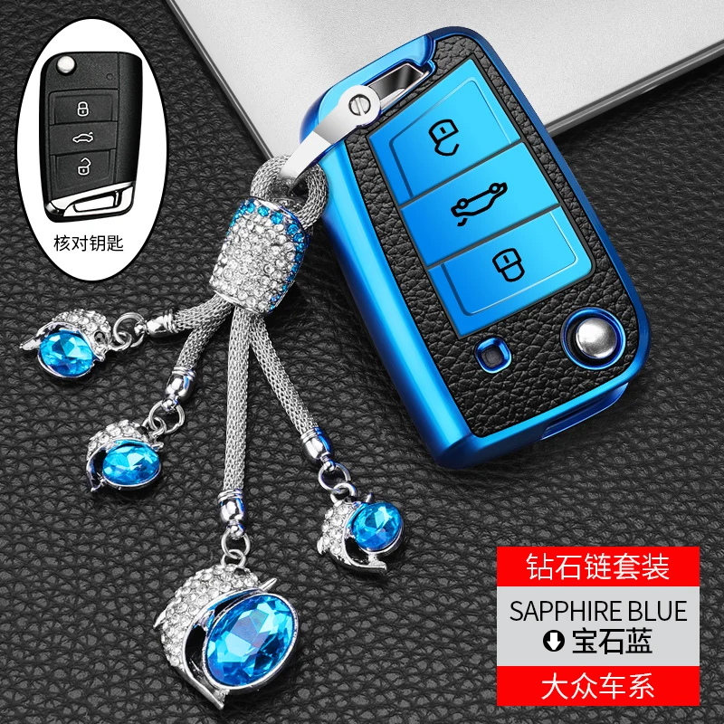 

Key Case Cover Key Bag For Volkswagen VW Golf 7 mk7 Skoda Octavia A7 Key Portect Case Car-styling Auto Part