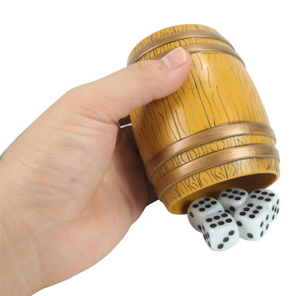 Имитация баррель кости Кубок деревянные для Yahtzee игры бар КТВ развлекательные