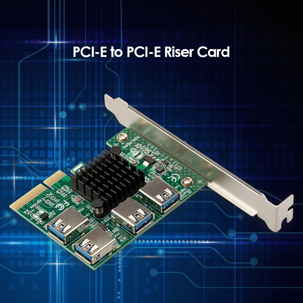 

Мини PCI-E усилитель преобразователь удлинитель для жесткого диска модуль от 1 до 4 PCI-Express слот USB 3,0 Райзер карта концентратор усилитель плата ...