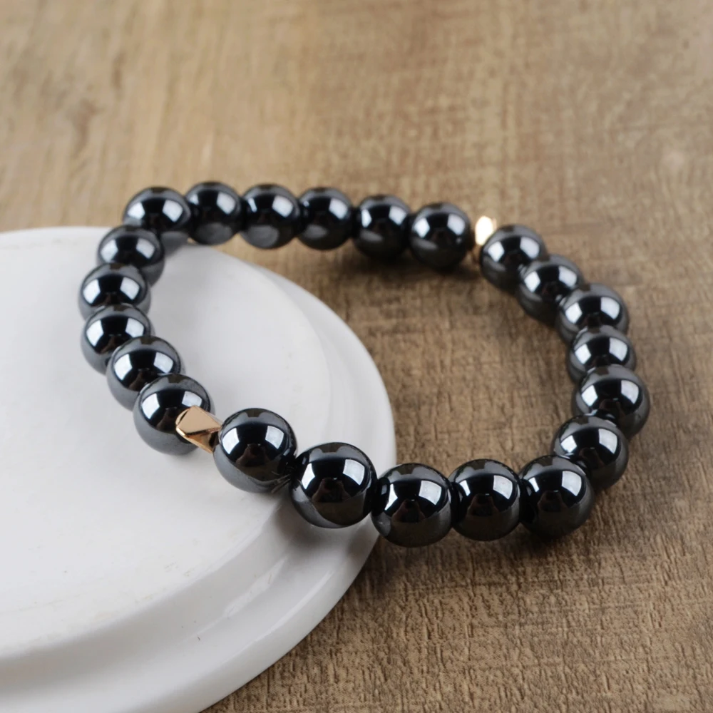 Мужские Стрейчевые браслеты ручной работы богемный браслет с каменными бусинами