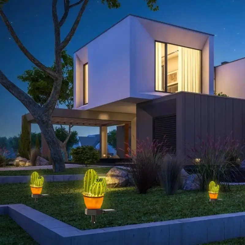 VKTECH ананас кактус Солнечный СВЕТОДИОДНЫЙ светильник для газона Спайк