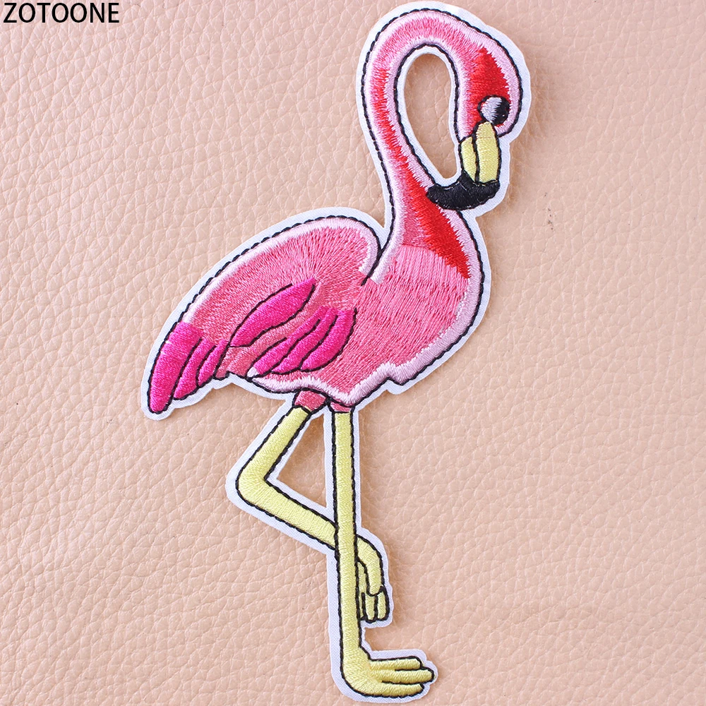 Нашивки ZOTOONE с изображением фламинго цветная одежда для одежды нашивки полосками