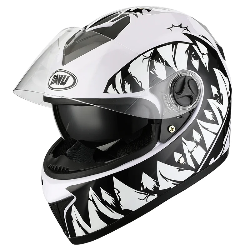 

Мотоциклетный шлем на все лицо с двойными линзами, шлем для мотокросса, для езды на мотоцикле и велосипеде по бездорожью, с двойным козырько...