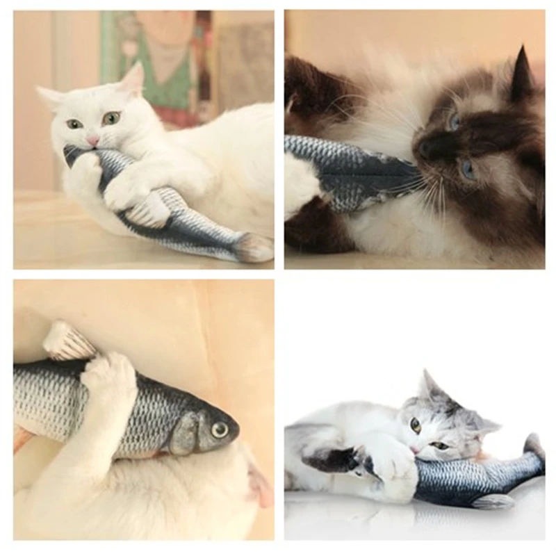 

Electric Pet Cat Toy USB Charging Simulation Dancing Fish Toys Dog Cat Interactive Chewing Playing Biting Pet Supplies