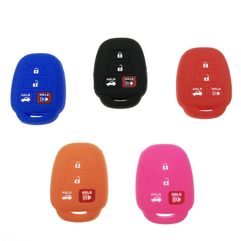 

Silicone Car Key Cover Case Fob FOR TOYOTA COROLLA CAMRY Remote Smart Key Protector Auto Accessories