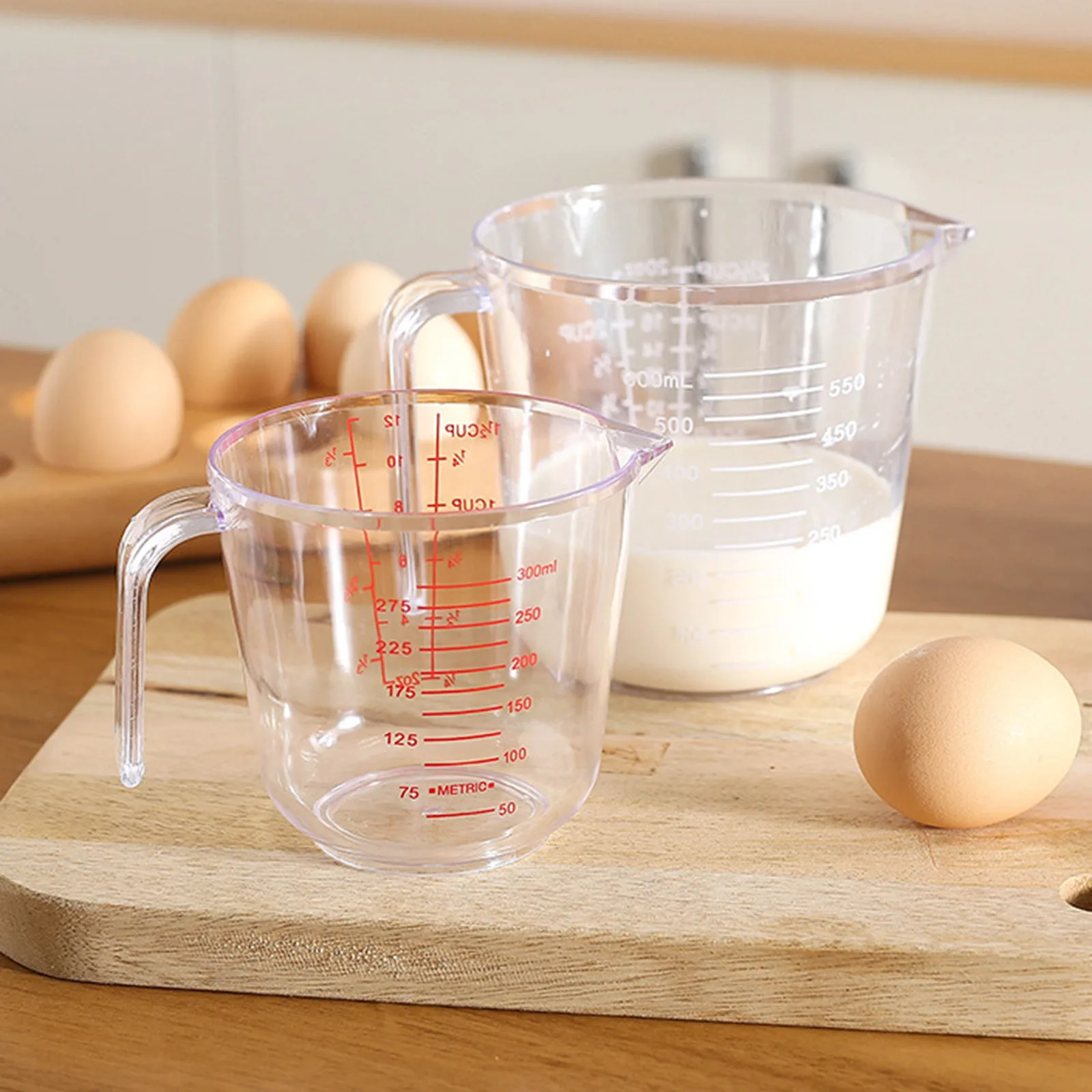 Мерный стакан с градуированными кухонными чашками бытовой многофункциональный