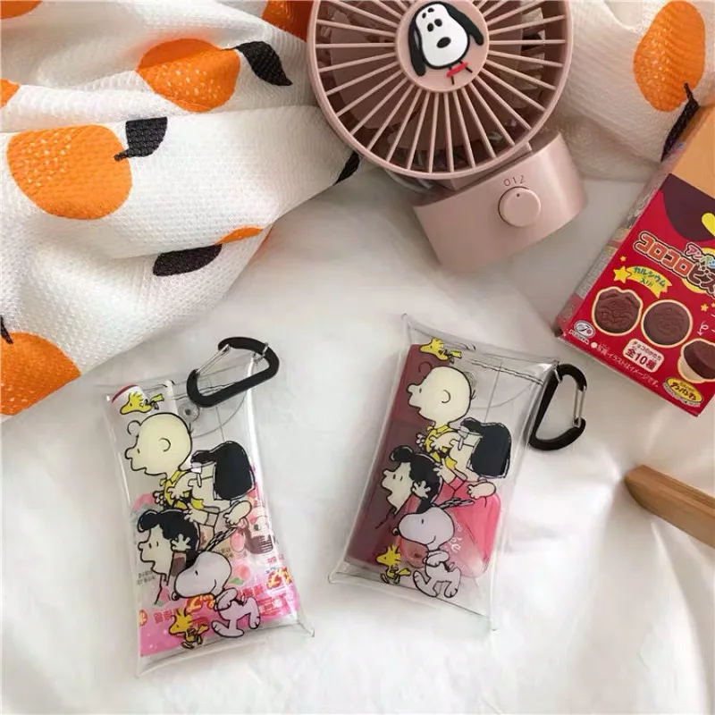 INS Peanuts Rogue Dog Kawaii Мультфильм прозрачный ПВХ высокой емкости сумка для хранения