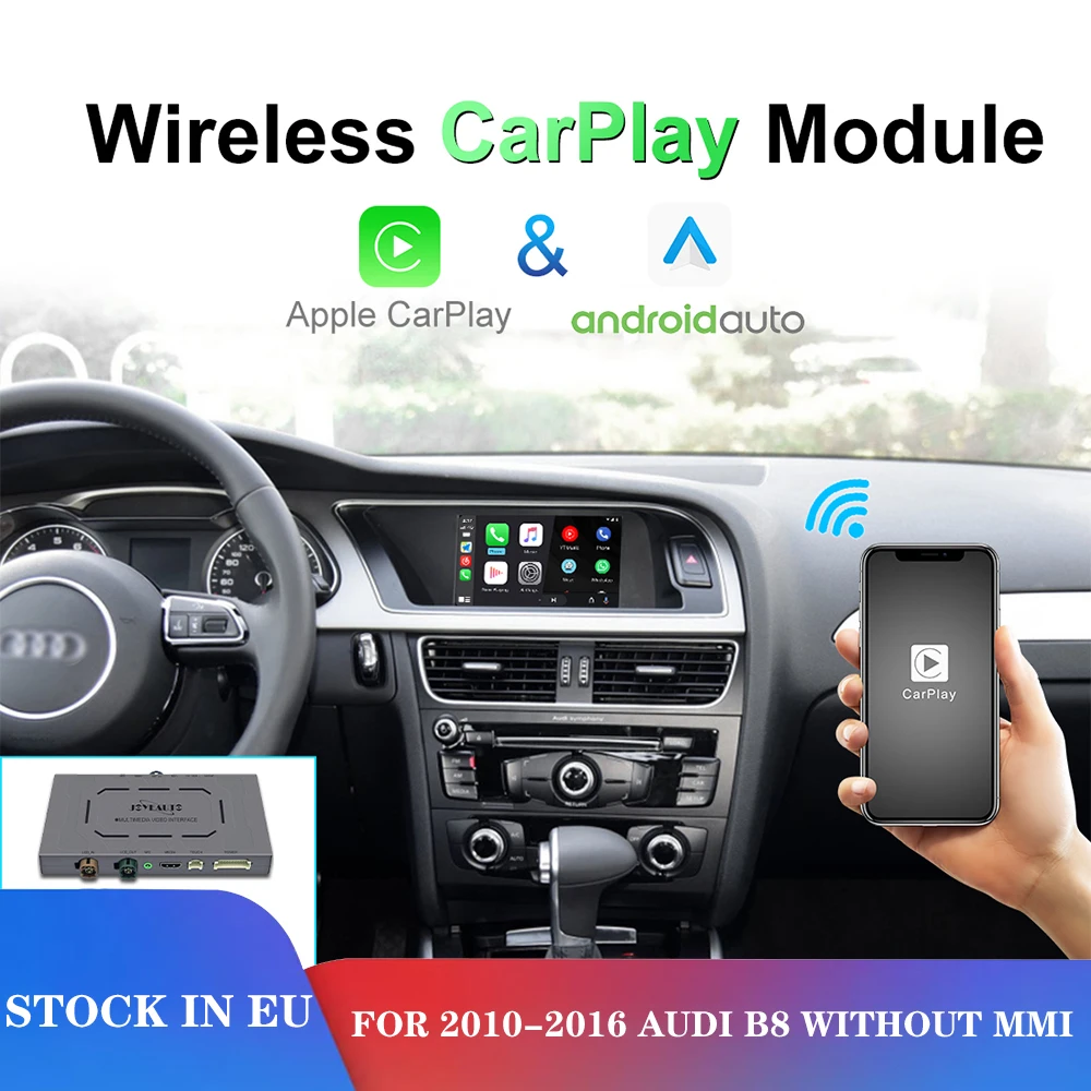 

Wireless Apple Carplay module For Audi B8 without MMI 2010-2016 iOS13 Android Mirror Car Play Android Auto wired ai box