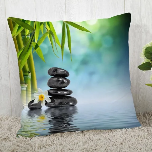Zen Stone чехол для подушки цветок орхидеи квадратный Рождественский Чехол на подушку на молнии чехол для подушки украшение дома 45*45 см(одна сторона