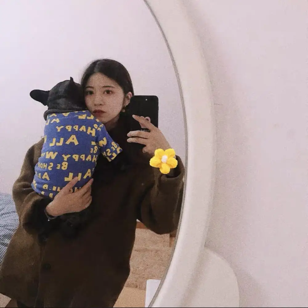 Трикотажное нижнее белье для французского бульдога одежда собак щенков пальто с