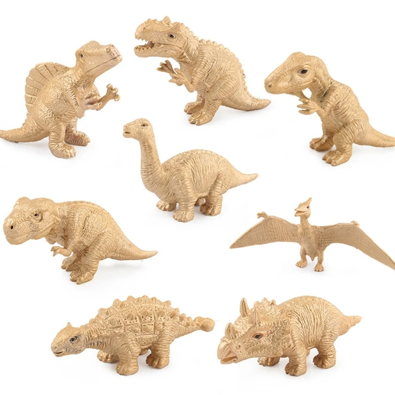 

8PCS Realistic Dinosaur Figure Model Animal Boutique Supplies Miniature Dinosaur Theme Hobby Collection Desk Decoration