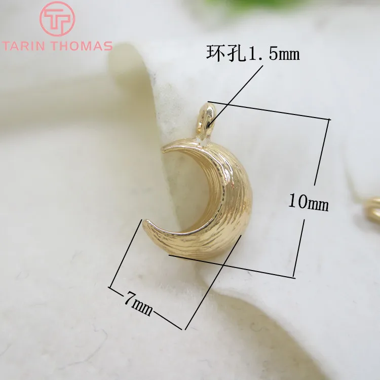 Латунные лунное ожерелье с покрытием 24 каратным золотом подвесное изделие для