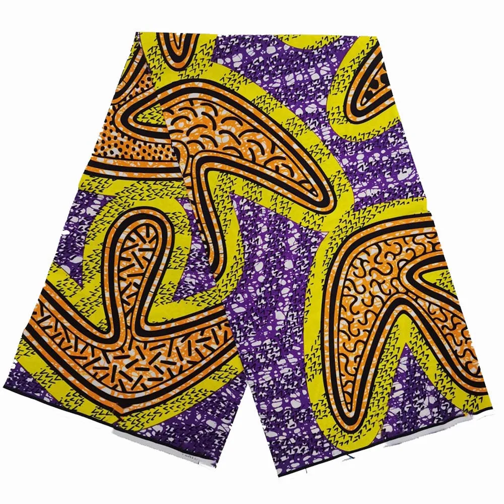 

Африканский восковой принт, лоскутный материал для шитья, платье Анкары, свадебный аксессуар, 100% хлопок, материал для рукоделия, 6 ярдов