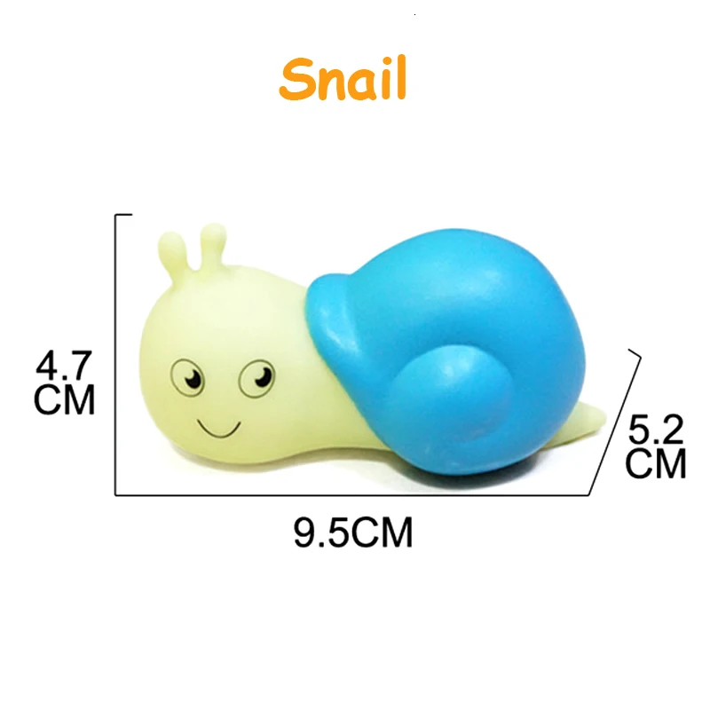 snail 1 шт. детские игрушки для ванной мягкие резиновые утки сжимаемые звук поплавок животные ванная комната игрушки для плавания для детей мальчиков и девочек - Цвет: snail