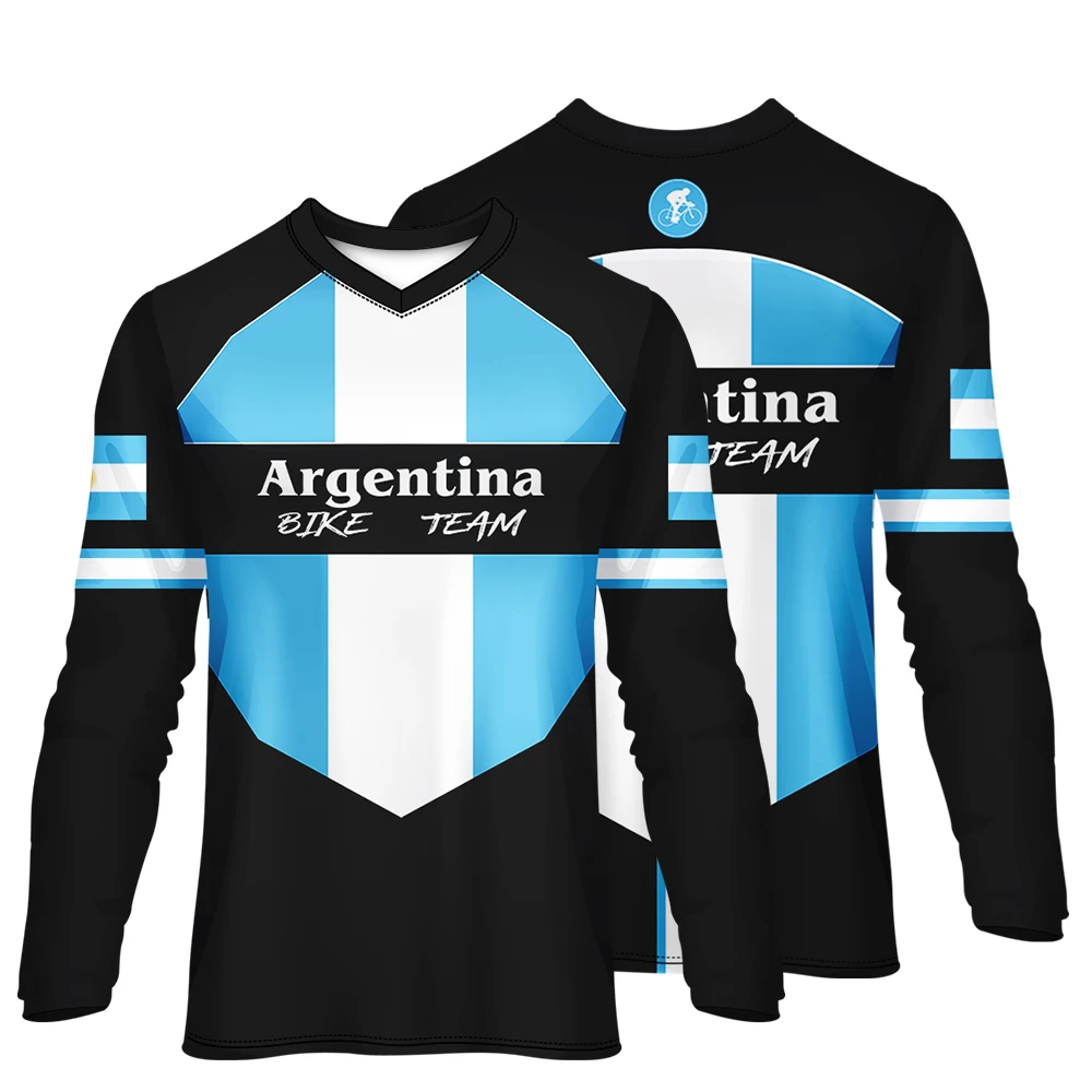 WAMNI футболка с длинным рукавом и v образным вырезом для езды на велосипеде Мужская