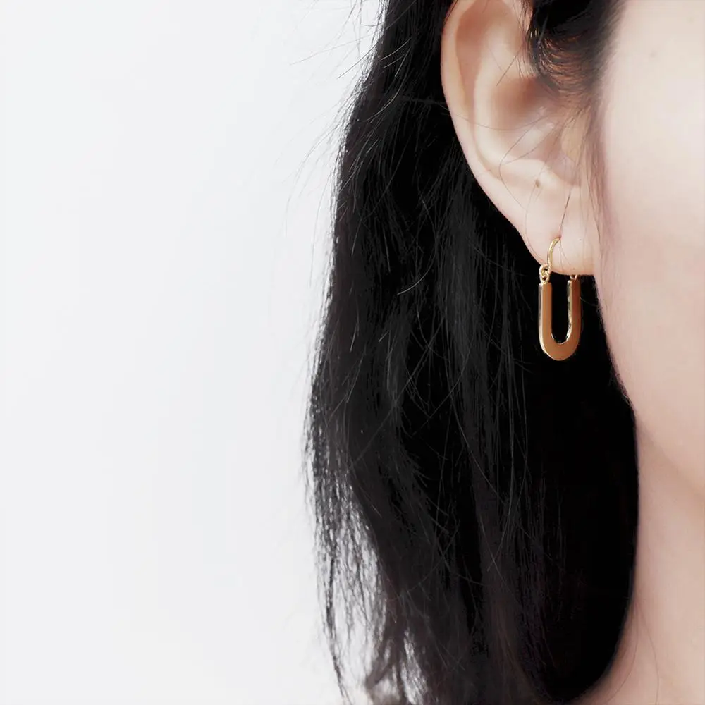 Серьги из стерлингового серебра 925 пробы модные крутые серьги с геометрическим