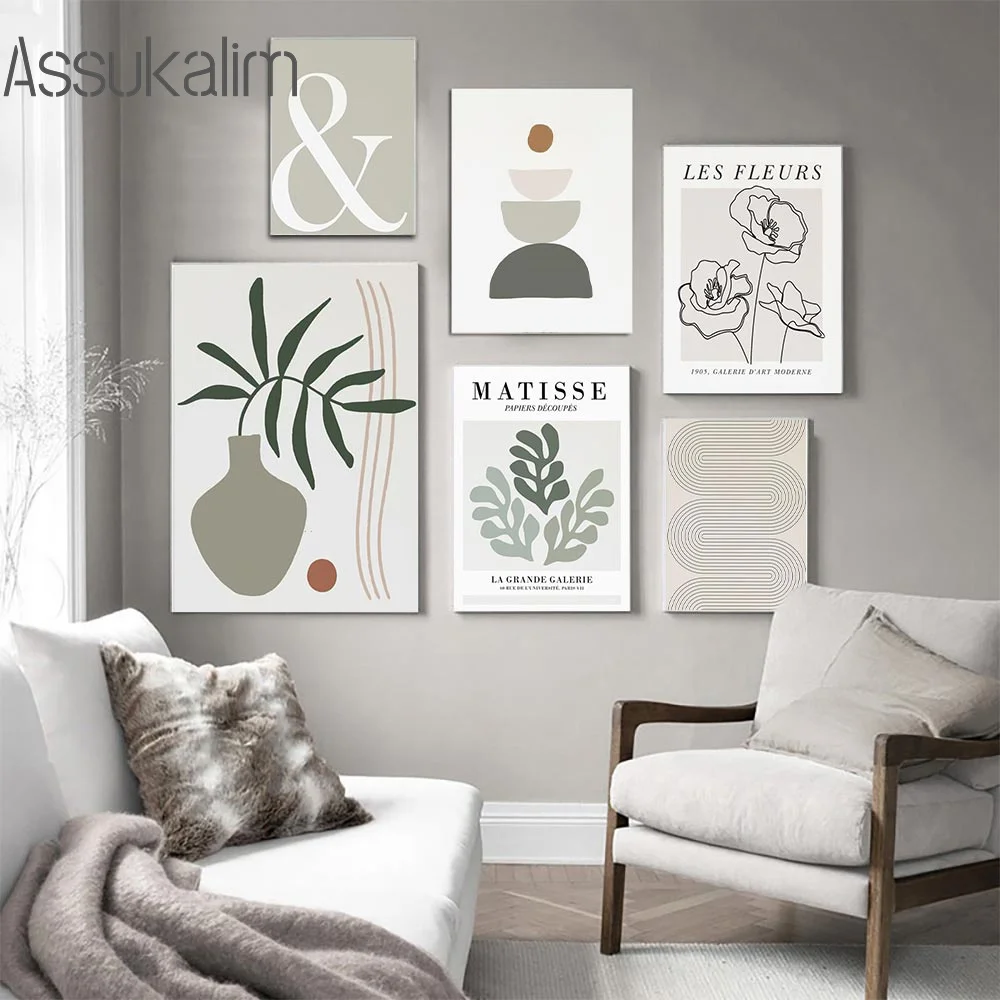 

Abstract Wall Painting Nordic Canvas Print Matisse Posters Geometry Art Prints Vintage Wall Picture Interior Decoration Painting